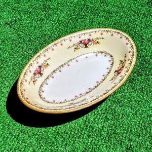 Moritz Zdekauer MZ Czechoslovakia Porcelain Vintage Oval Serving Bowl Dish EUC